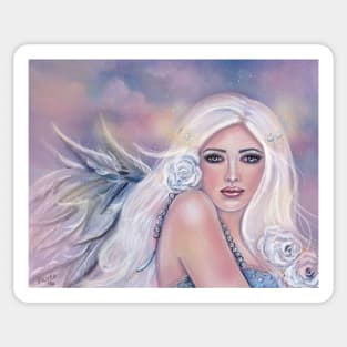 Charmaine angel by Renee Lavoie Sticker